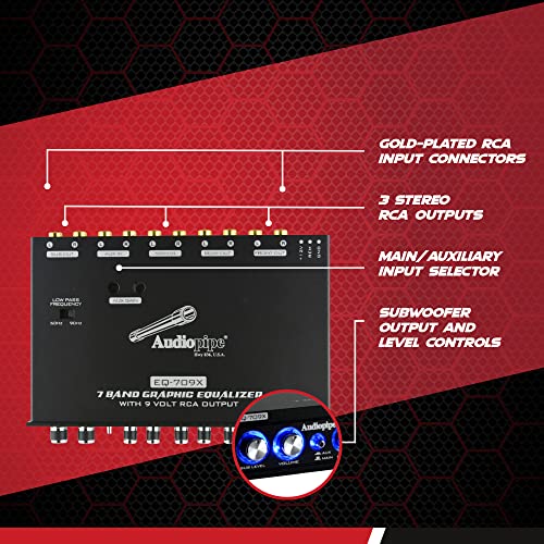 Audiopipe EQ-709X 7-Band Graphic in-Dash Equalizer - Image 3