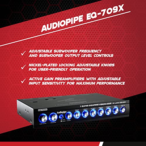 Audiopipe EQ-709X 7-Band Graphic in-Dash Equalizer - Image 2