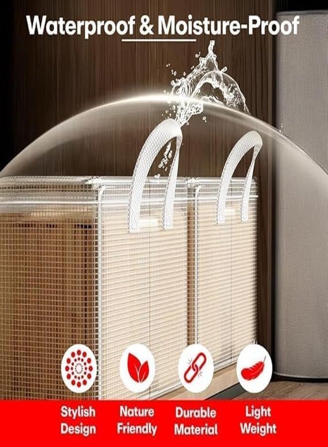 Wrixty Transparent Foldable Wardrobe Organizer Boxes | Stackable Plastic Storage Bins with Lid & Handles | Clothes Organizer for Closet, Sarees, Shirts, Toys & Home Storage Solutions - Image 4