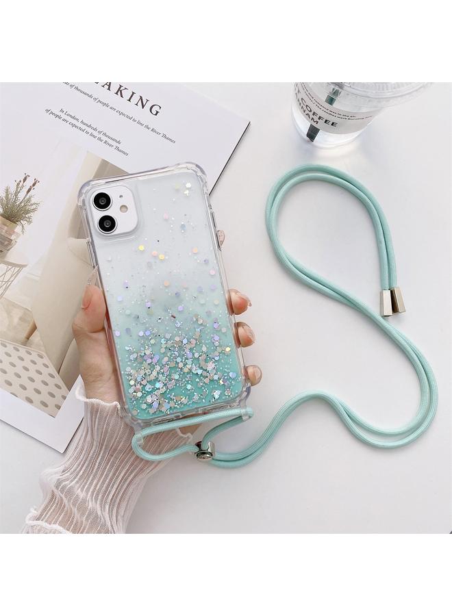 اس-توب جراب لهاتف iPhone 14 Pro مزود بحبل تثبيت من الإيبوكسي اللامع المتدرج - Image 1