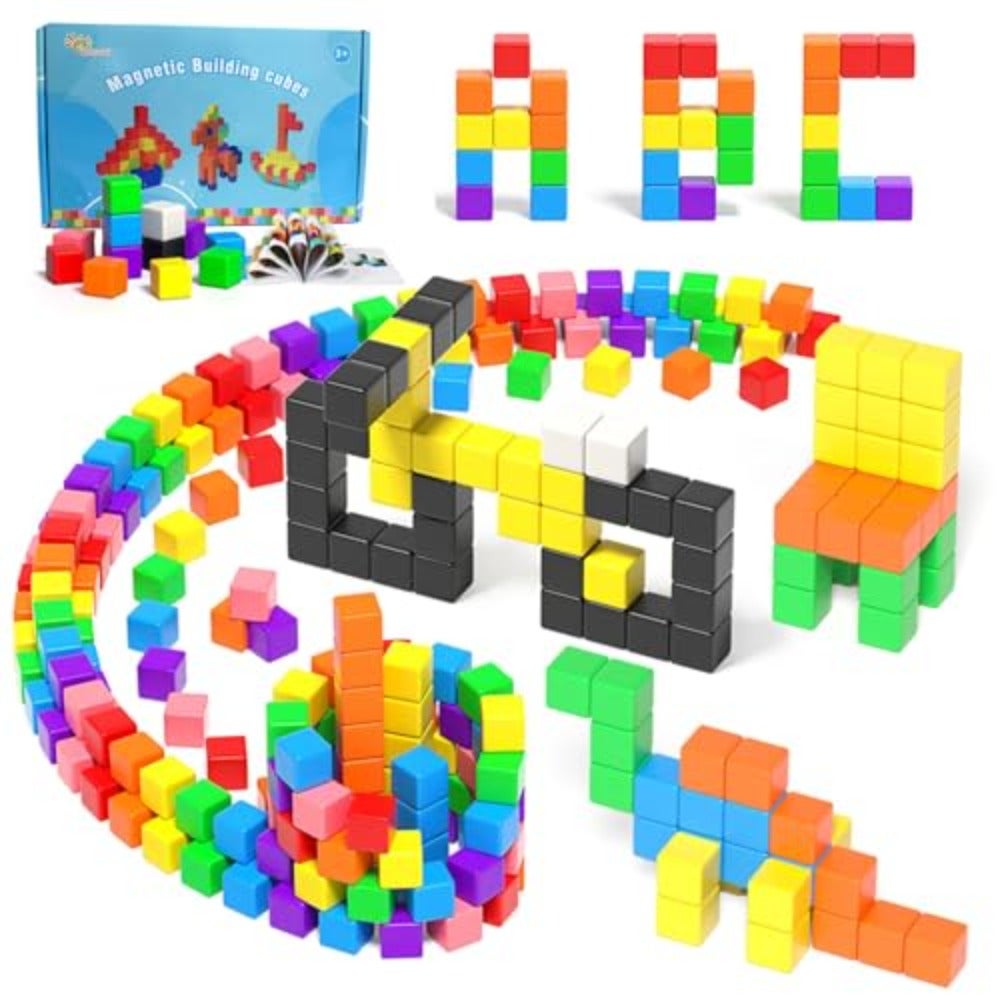 Magnetic Blocks Gifts for 3 4 5 6 Year Old Magnet Building Blocks for Toddlers Sensory Montessori Magnetic Toys for Girls Boys Educational STEM Toy Set