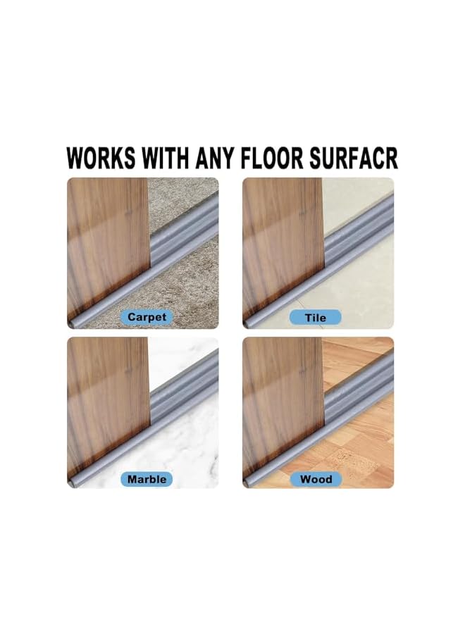 The Bros Door Draft Stopper, 2 Pcs Door Noise Blocker Double Draft Stopper for Bottom of Door Silencer Sound Proof, Windproof, Dustproof, Block Light, Insect Resistant, Draft Guard, Under Blocker 100 cm - Image 5