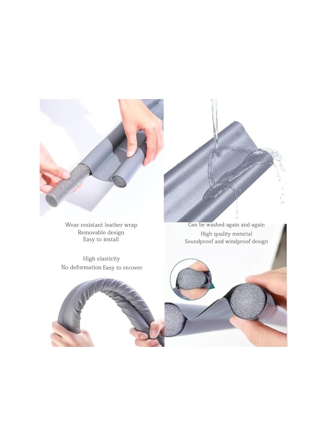 The Bros Door Draft Stopper, 2 Pcs Door Noise Blocker Double Draft Stopper for Bottom of Door Silencer Sound Proof, Windproof, Dustproof, Block Light, Insect Resistant, Draft Guard, Under Blocker 100 cm - Image 3