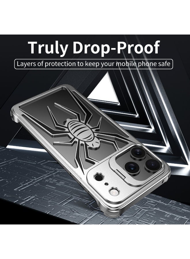 general iPhone 17ProMax/17Pro mobile phone case spider bracket metal hollow anti-fall protective cover - Image 4