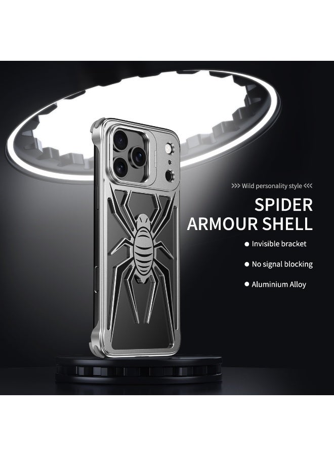 general iPhone 17ProMax/17Pro mobile phone case spider bracket metal hollow anti-fall protective cover - Image 2