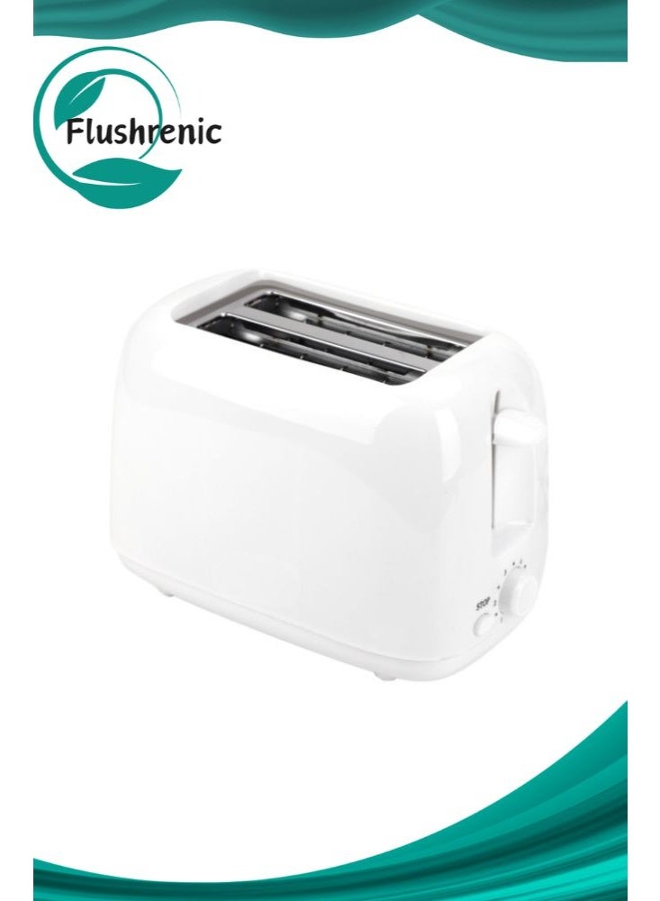 Flushrenic Toaster, 2-slice toaster, 90-second toasting, automatic shut-off function, ultra-wide slot, 6 types of toast Settings, detachable breadcrumb tray - Image 1