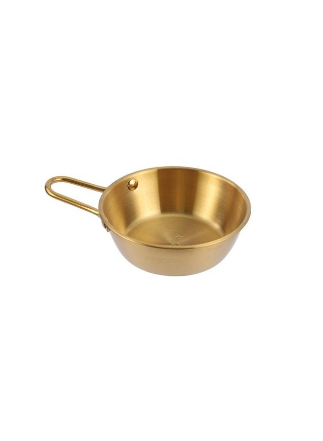 HuHa 304 Stainless Steel Seasoning Bowl Restaurant Rice Wine Snack Serving Bottle, Model: 12cm With Handle Gold - Image 1