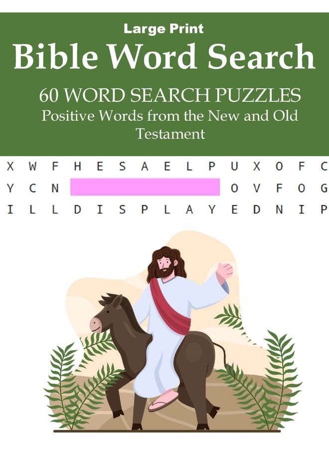 Bible Word Search: Word Search Puzzle Activity Book - 60 Puzzles, Positives Words from the New and Old Testament  - Image 1