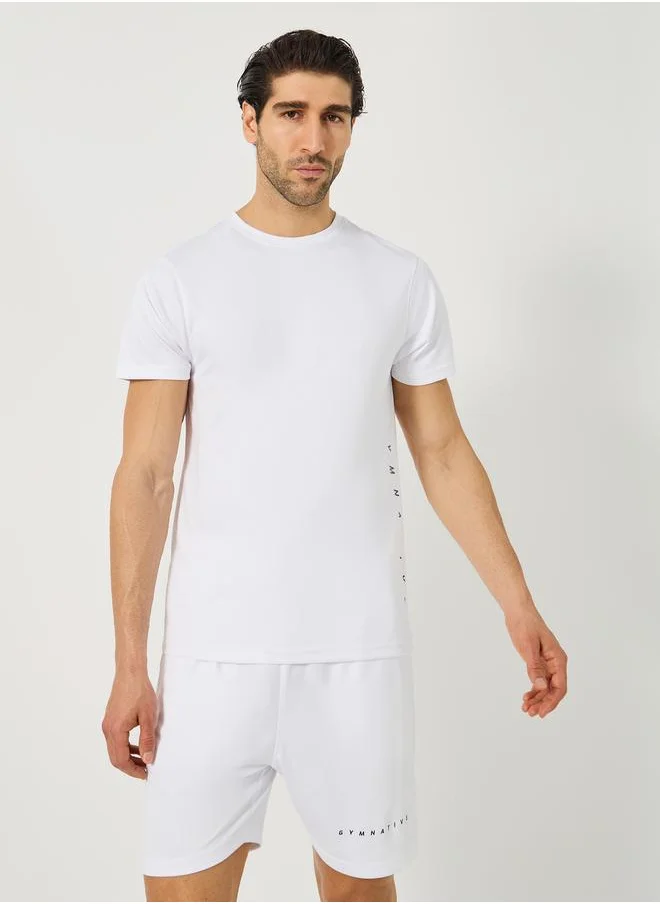 ستايلي Texture Regular Fit Training T-Shirt and Shorts set