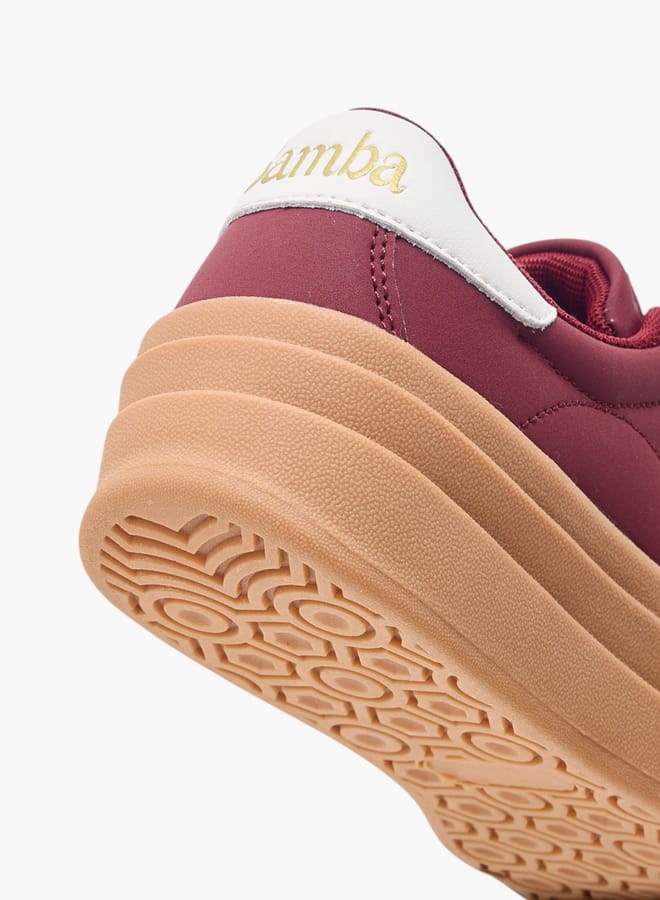 SAMBA Womens' Panelled Lace-Up Sneakers - Image 5