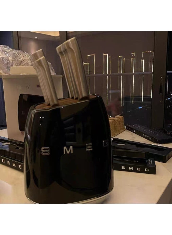 سميج قاعدة سكين SMEG، حامل سكين في مجموعة الاستانلس ستيل القديمة لآنية المطبخ المطبخ (باستثناء السكين الاستانلس ستيل) - Image 2