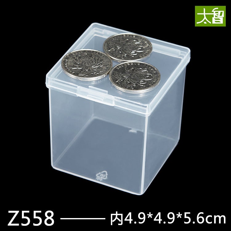 Square Transparent Plastic Box Plastic Box Chip Box Product Packaging Box Small Box Pp - Image 1