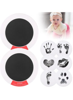 Generic Inkless Baby Hand and Footprint Kit with 2 Clean Touch Ink Pads and 6 Imprint Cards Safe for Newborns Non-Toxic Family Memories  - Image 1