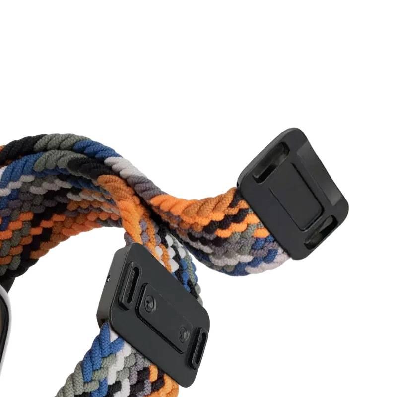 سوار ساعة ذكية سوار نايلون حلقي متوافق مع Samsung Galaxy Watch 8 بملاءمة قابلة للتعديل وحزام بديل للاستخدام اليومي باللون أبيض قابل للتعديل - NUR - Image 3