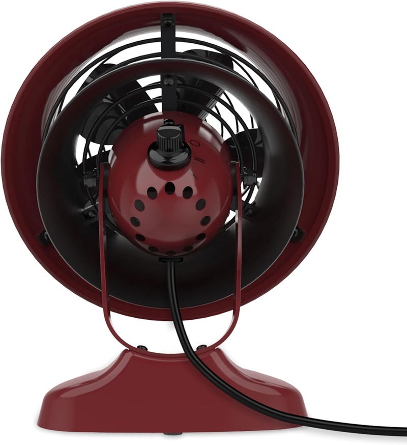 Vornado مروحة VFAN™ الصغيرة، مروحة كلاسيكية عتيقة، مروحة هواء معدنية عتيقة، للمكتب وجانب السرير، سرعتان، ميل قابل للتعديل، تبريد شخصي مع تدفق هواء مستهدف، هادئة، كستنائي - Image 5