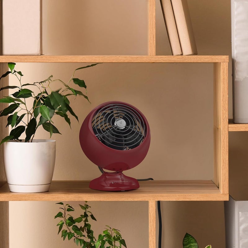 Vornado مروحة VFAN™ الصغيرة، مروحة كلاسيكية عتيقة، مروحة هواء معدنية عتيقة، للمكتب وجانب السرير، سرعتان، ميل قابل للتعديل، تبريد شخصي مع تدفق هواء مستهدف، هادئة، كستنائي - Image 3