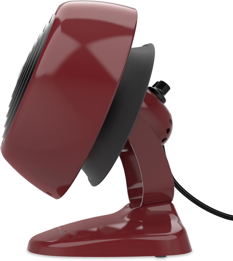 Vornado مروحة VFAN™ الصغيرة، مروحة كلاسيكية عتيقة، مروحة هواء معدنية عتيقة، للمكتب وجانب السرير، سرعتان، ميل قابل للتعديل، تبريد شخصي مع تدفق هواء مستهدف، هادئة، كستنائي - Image 4