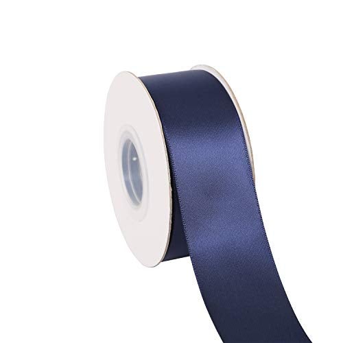 Ribbonitlux 1.5" Wide Double Face Satin Ribbon 25 Yards (370-Navy ）, Set for Gift Wrapping, Party Decor, Sewing Applications, Wedding and Craft - Image 1