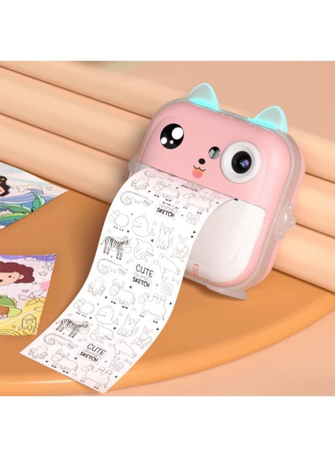 Kids Camera Toys,Instant Print Camera,Portable Child Digital Video Camera with Silicone Cover, 2.4-inch Screen Dual Lens 1080P HD Video Camera Comes with 32GB TF Card, Gifts For Kids 3+ Years - Image 2