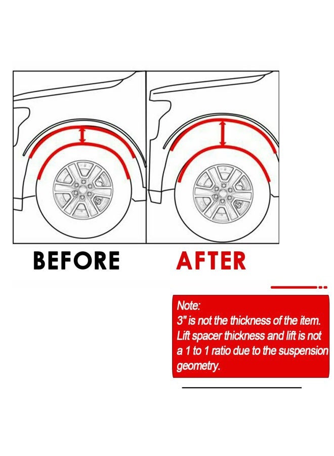 RJSPHH 3" Front Leveling lift kit Compatible with 1999-2006 Chevrolet Silverado/GMC Sierra 1500 2WD - Image 4
