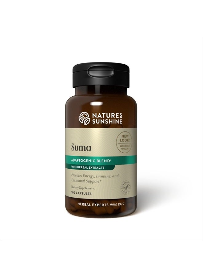 NATURE'S SUNSHINE تركيبة سومة، 100 كبسولة | تزيد الطاقة وتدعم الجهاز المناعي مع ستة أعشاب تكيفية قوية - Image 1