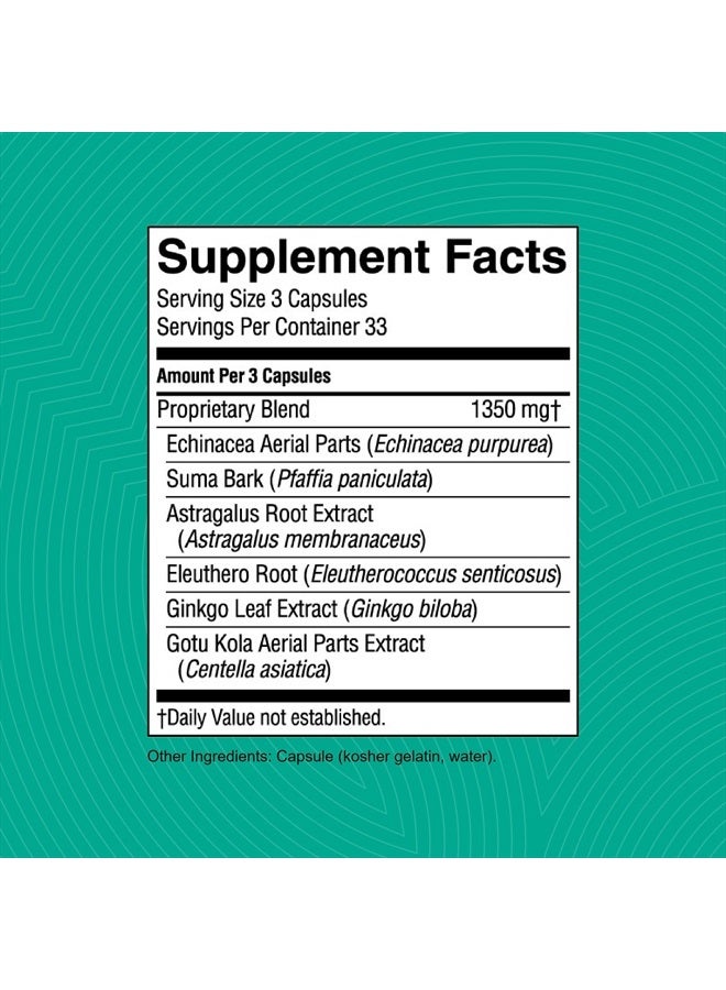 NATURE'S SUNSHINE تركيبة سومة، 100 كبسولة | تزيد الطاقة وتدعم الجهاز المناعي مع ستة أعشاب تكيفية قوية - Image 3