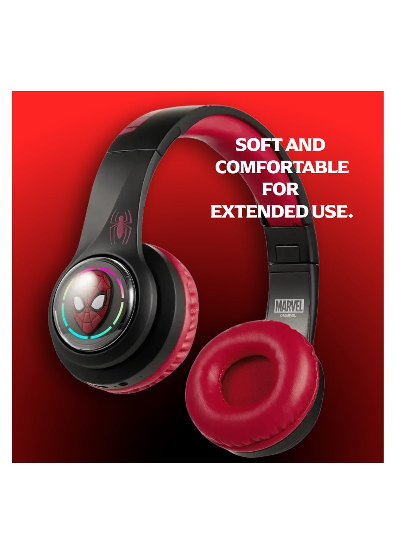 Volkano SMD Volkano Spiderman Aux Bluetooth Kids Headphones | Safe Sound with Built-in Mic | Soft Padded HeadBand With Swivel Earcups | Upto 12 Hours Playback | Electronic Learning Toy for Kidso - Image 2