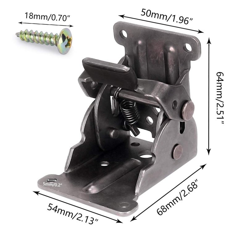 TopDirect 4 Pack Locking Hinge For Folding Table Brackets Heavy Duty Folding Brackets 90 Degree Self Locking Folding Hinge For Table Legs Furniture - Image 4
