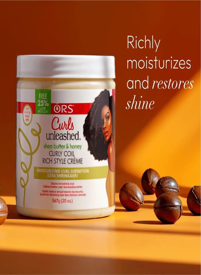 Curls Unleashed Style and Maintenance Shea Butter and Honey Curly Coil Creme for Moisturizing and Curl Definition, Less Shrinkage (19.2 oz) - Image 4