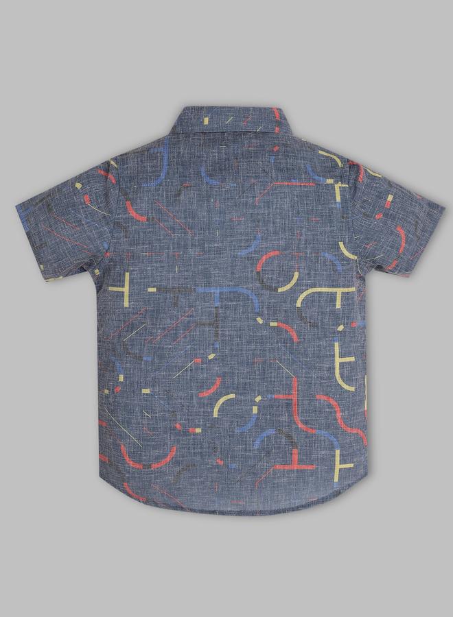 Infinity Kids Abstract Printed Short Sleeves Shirt - Image 4