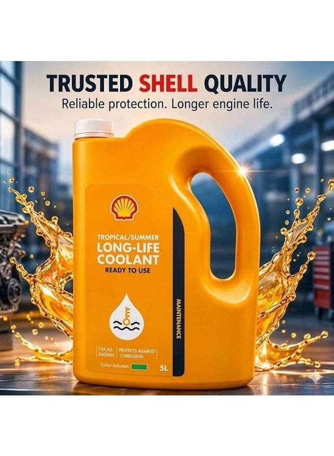 Shell Tropical Summer Long-Life Anti-Corrosion Engine Coolant, 5 Liter, Green - Image 3