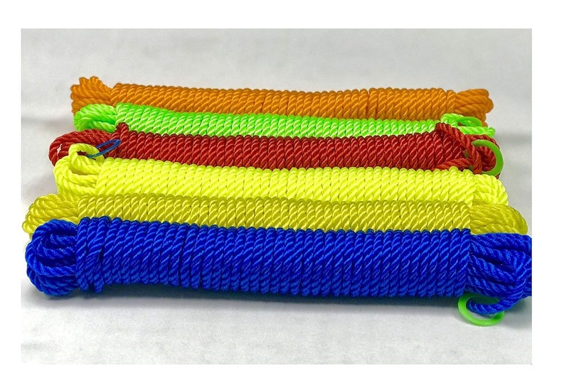 Mappa Nylon Rope for Hanging Clothes Multicolor Hanging Rope for Both Indoor and Outdoor Purpose Approx 10 Meter Length Pack of 2 - Image 3