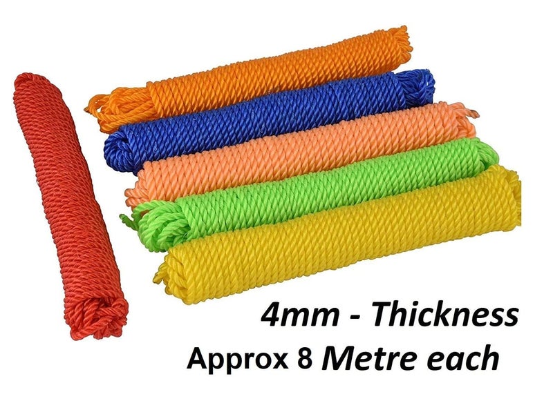 Mappa Nylon Rope for Hanging Clothes Multicolor Hanging Rope for Both Indoor and Outdoor Purpose Approx 10 Meter Length Pack of 2 - Image 2