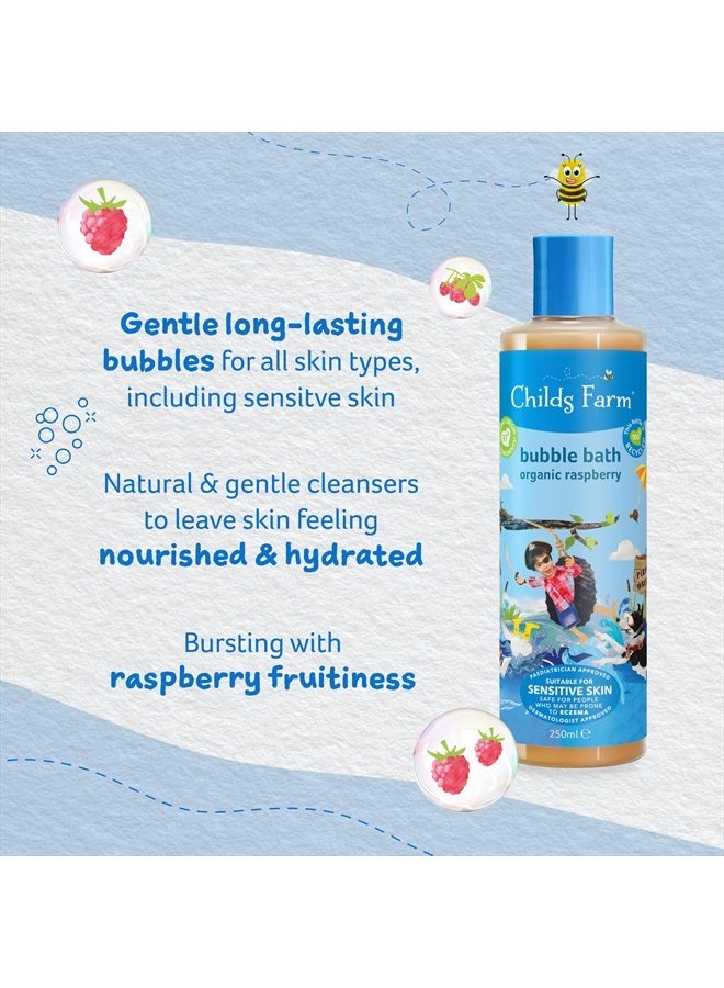Childs Farm Children's Bubble Bath, Gently Cleanses, Sensitive Skin, Organic Raspberry, 250ml - Image 3