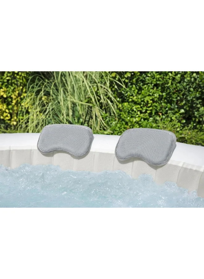 Bestway Bestway Lay-Z-Spa Padded Pillow, Hot Tub Head Rest, Neck and Head Support for Hot Tub, Hot Tub Accessory, Set of 2, Grey