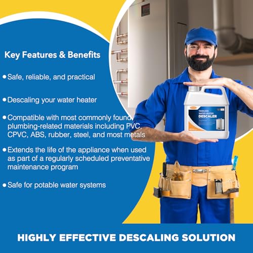 LIIZOUSUDA Tankless Water Heater Descaler, Highly Effective Descaler Restores Heating Efficiency - for Tankless Water Heater Systems, Restores Heating Efficiency, Easy to Use, Quart, 32 fl oz - Image 5