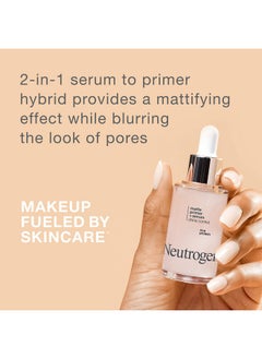 Neutrogena برايمر ومصل للوجه لتعزيز اللمعان غير اللامع، مصل ومصل لإضفاء اللمعان على البشرة مع بروتين الأرز يمتص الزيوت الزائدة ويحافظ على البشرة خالية من اللمعان، 1.0 أونصة سائلة  - Image 3
