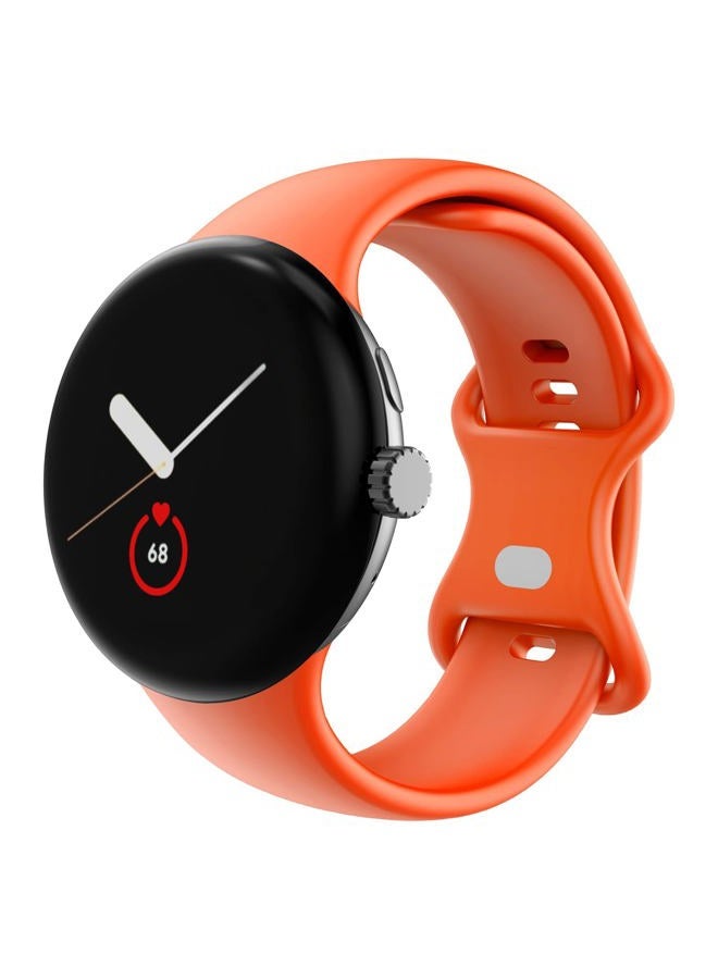 OVERSTEP Compatible for Google Pixel Watch Band, Pixel Watch Soft Silicone Wristband Waterproof Sport Strap Band for Google Pixel Watch 2022, Small Size, Silicone - Image 1
