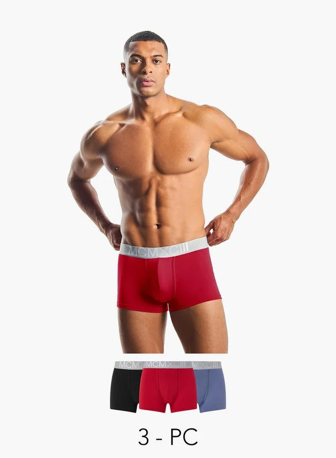 سبلاش فيڤ Men Printed Waistband Cotton Blend Trunks - Pack of 3