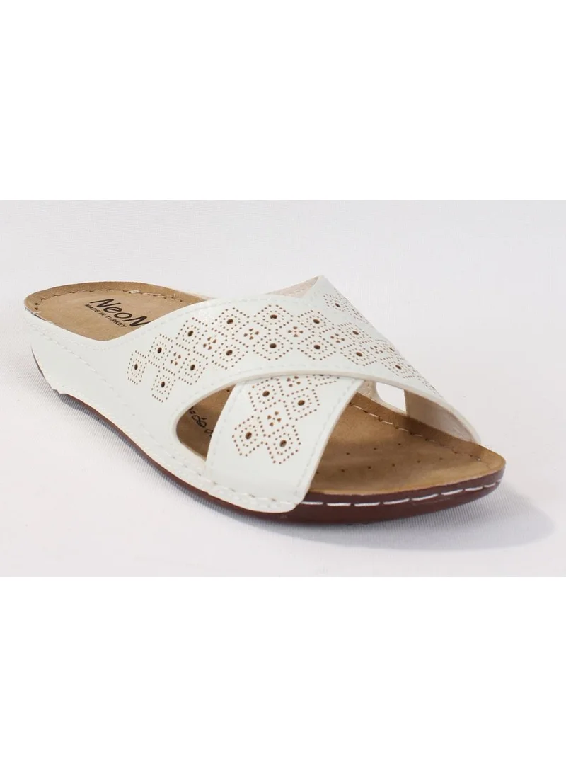 Dagoster DZA37-513 White Casual Women's Slippers