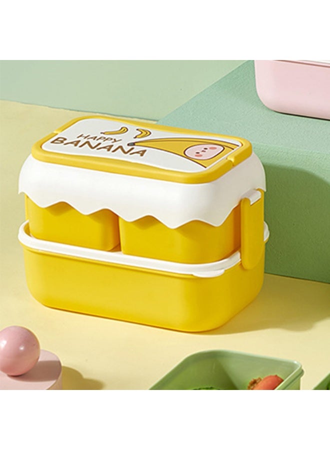 كيلا صندوق غداء، صندوق غداء لطيف محمول للطلاب، صندوق كرتوني للأطفال قابل للاستخدام في الميكروويف، حاوية غداء مستقلة للأطفال في المدرسة والمكتب - Image 2