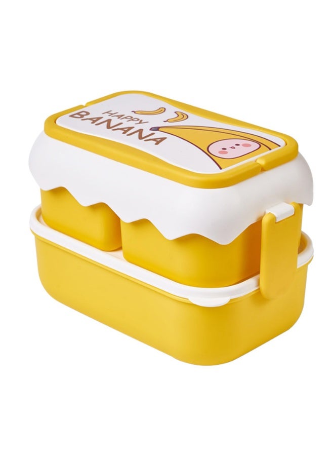 كيلا صندوق غداء، صندوق غداء لطيف محمول للطلاب، صندوق كرتوني للأطفال قابل للاستخدام في الميكروويف، حاوية غداء مستقلة للأطفال في المدرسة والمكتب - Image 1