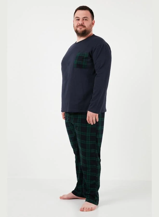 Buratti Buratti Cotton Regular Fit Plus Size Pajama Set Men's Pajama Set 6572001B