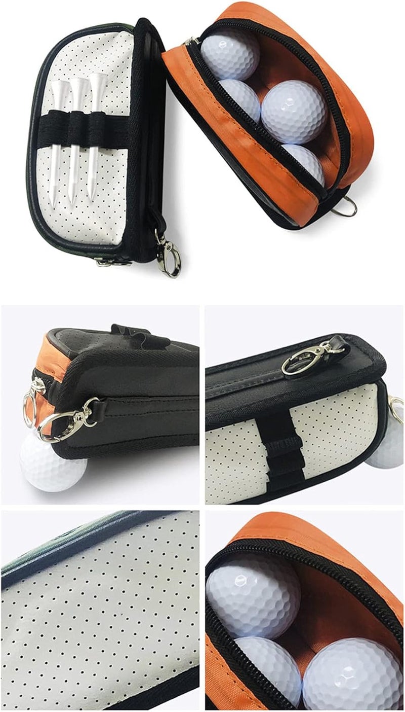 cheekyglo Golf Ball Bag Portable Mini Multipurpose Large Capacity Durable Golf Ball Waist Bag Professional Accessory Storage Box,Orange - Image 5
