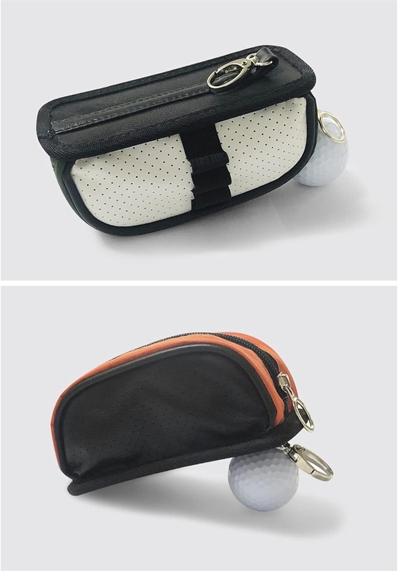 cheekyglo Golf Ball Bag Portable Mini Multipurpose Large Capacity Durable Golf Ball Waist Bag Professional Accessory Storage Box,Orange - Image 1