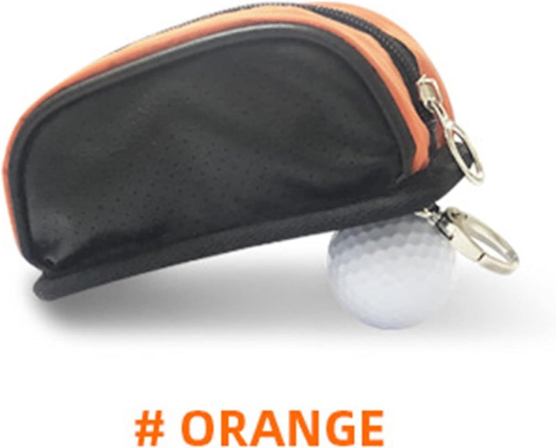 cheekyglo Golf Ball Bag Portable Mini Multipurpose Large Capacity Durable Golf Ball Waist Bag Professional Accessory Storage Box,Orange - Image 3