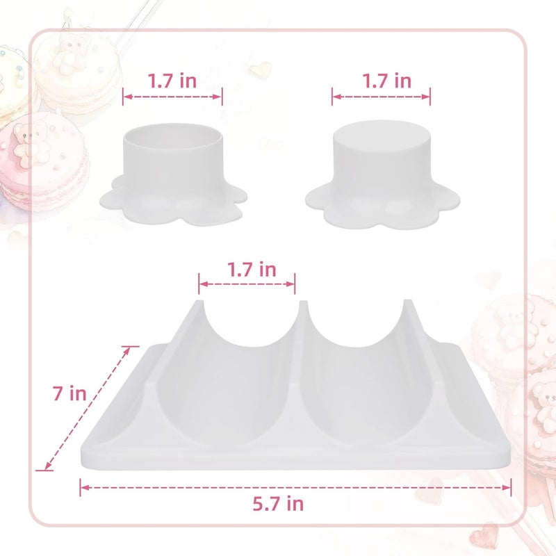 RAWILL Cake Pop Mold with Tray,ABS Circle Cake Pop Cutter and Pusher-Non-3D Printed,High-Capacity Dual-Cavity Tray for Parties, Wedding,Home Desserts Making - Image 2