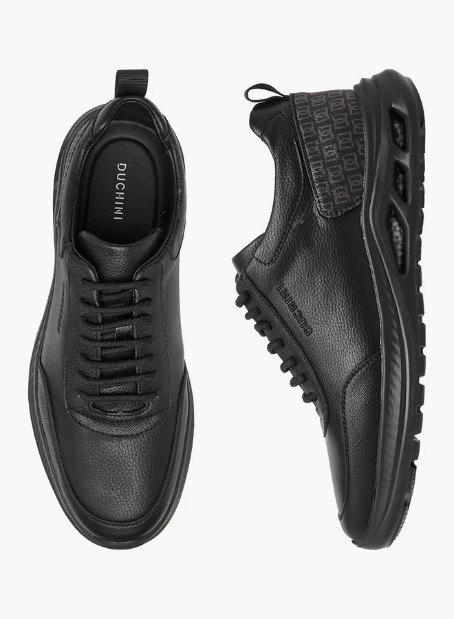 دوتشيني Men's Monogram Print Lace-Up Sneakers