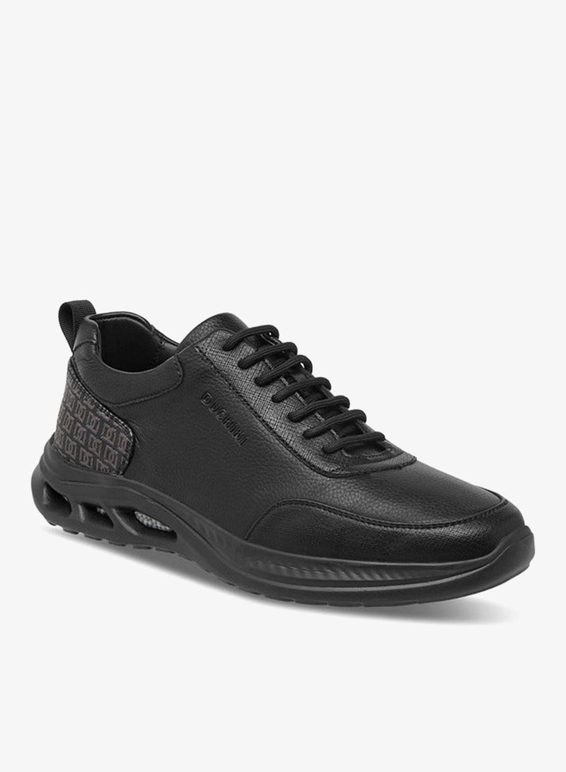 DUCHINI Men's Monogram Print Lace-Up Sneakers - Image 2
