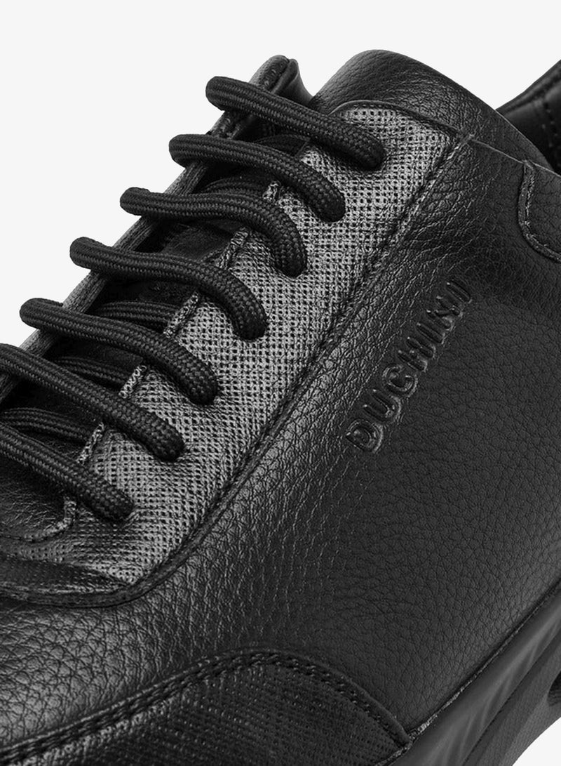 DUCHINI Men's Monogram Print Lace-Up Sneakers - Image 4